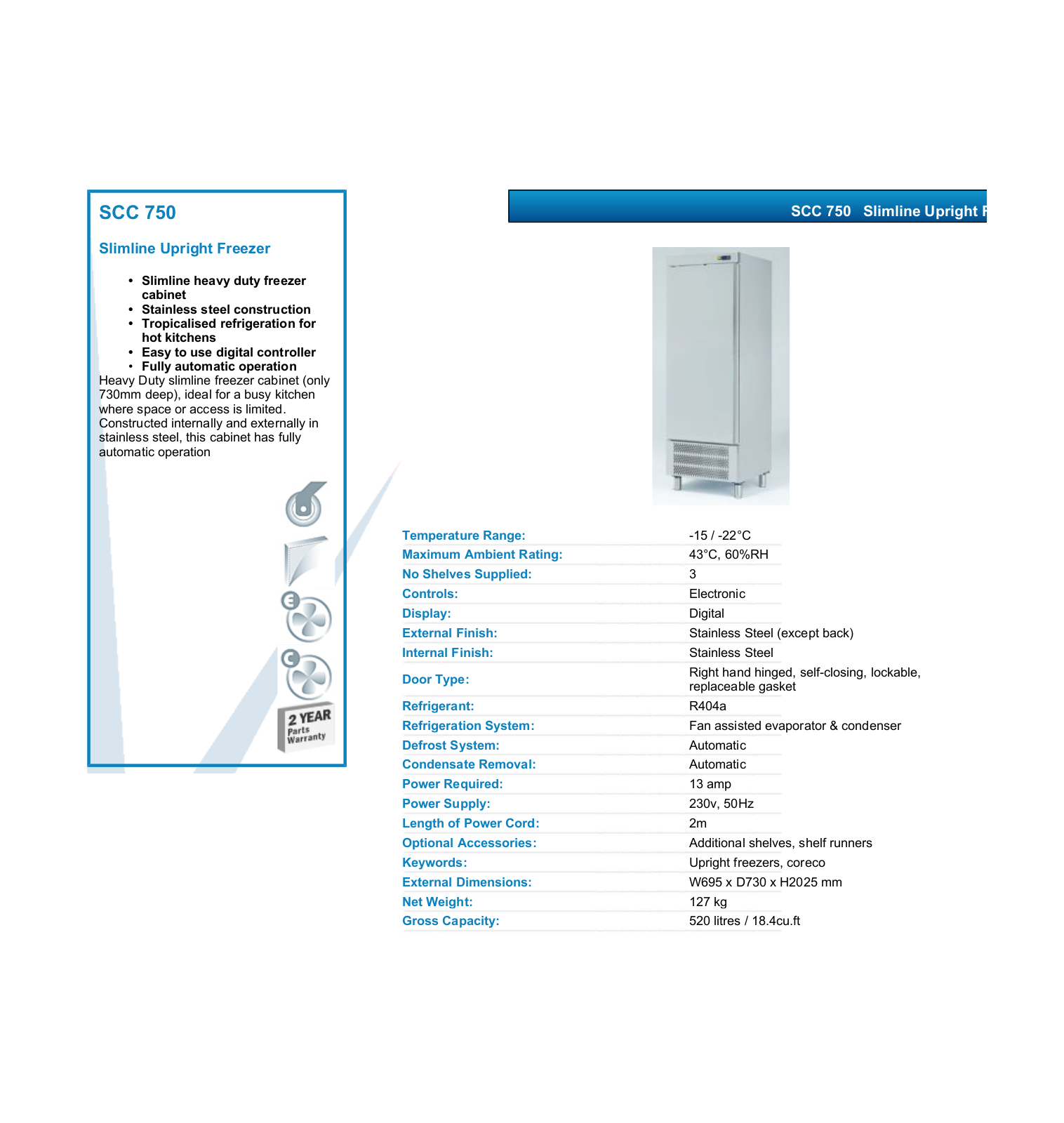 Valera SCC 750 DATASHEET