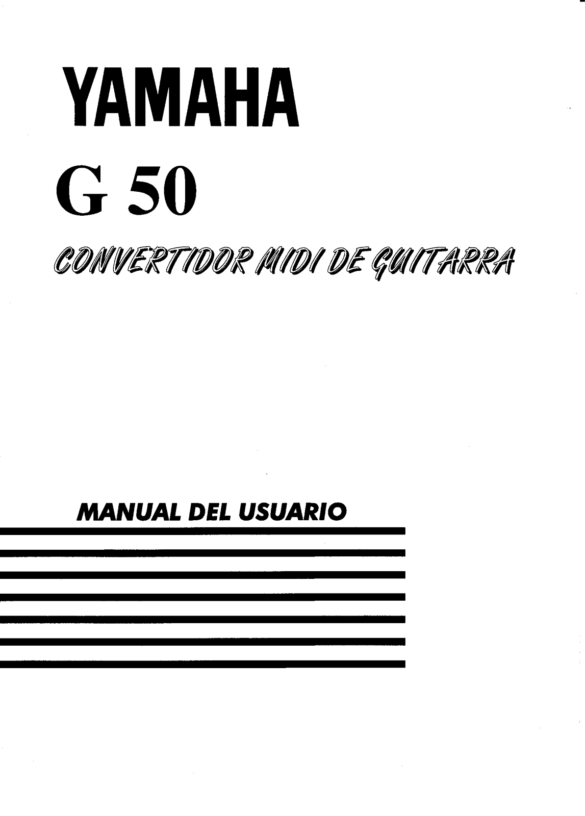 Yamaha G50 User Manual