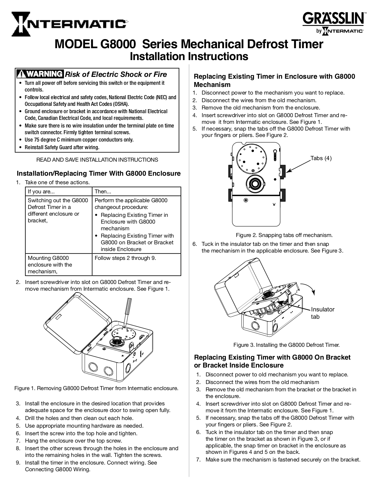 Intermatic G8000 Owner's Manual