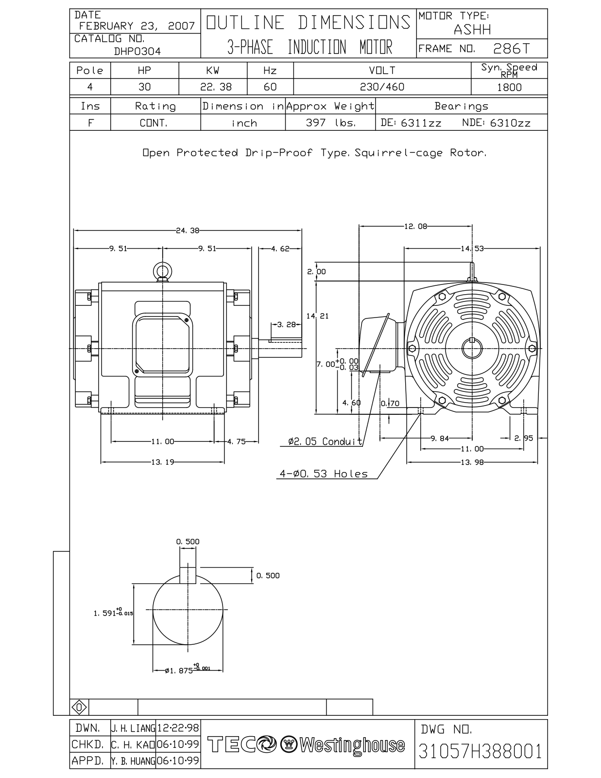 Teco DHP0304 Reference Drawing