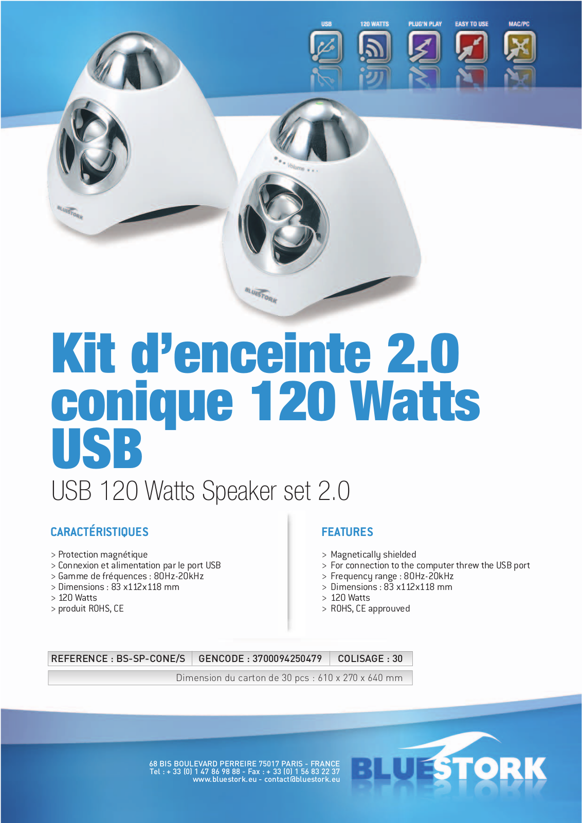 Bluestork BS-SP-CONE BROCHURE