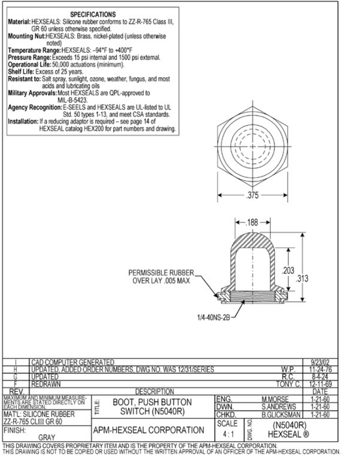 APM HEXSEAL N5040R Schematic