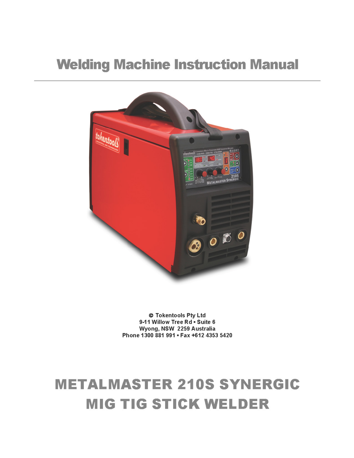 Tokentools MetalMaster 210S Instruction Manual