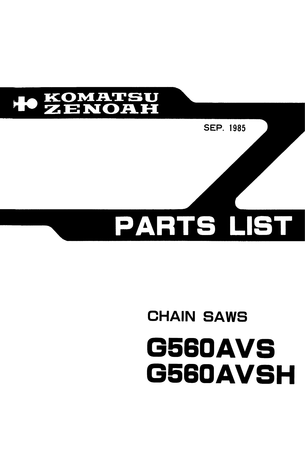 Zenoah G560AVSH, G560AVS User Manual