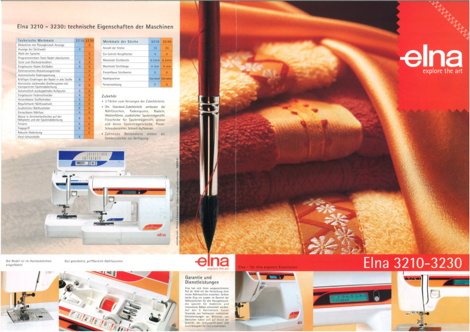 Elna 3210, 3230 BROCHURE