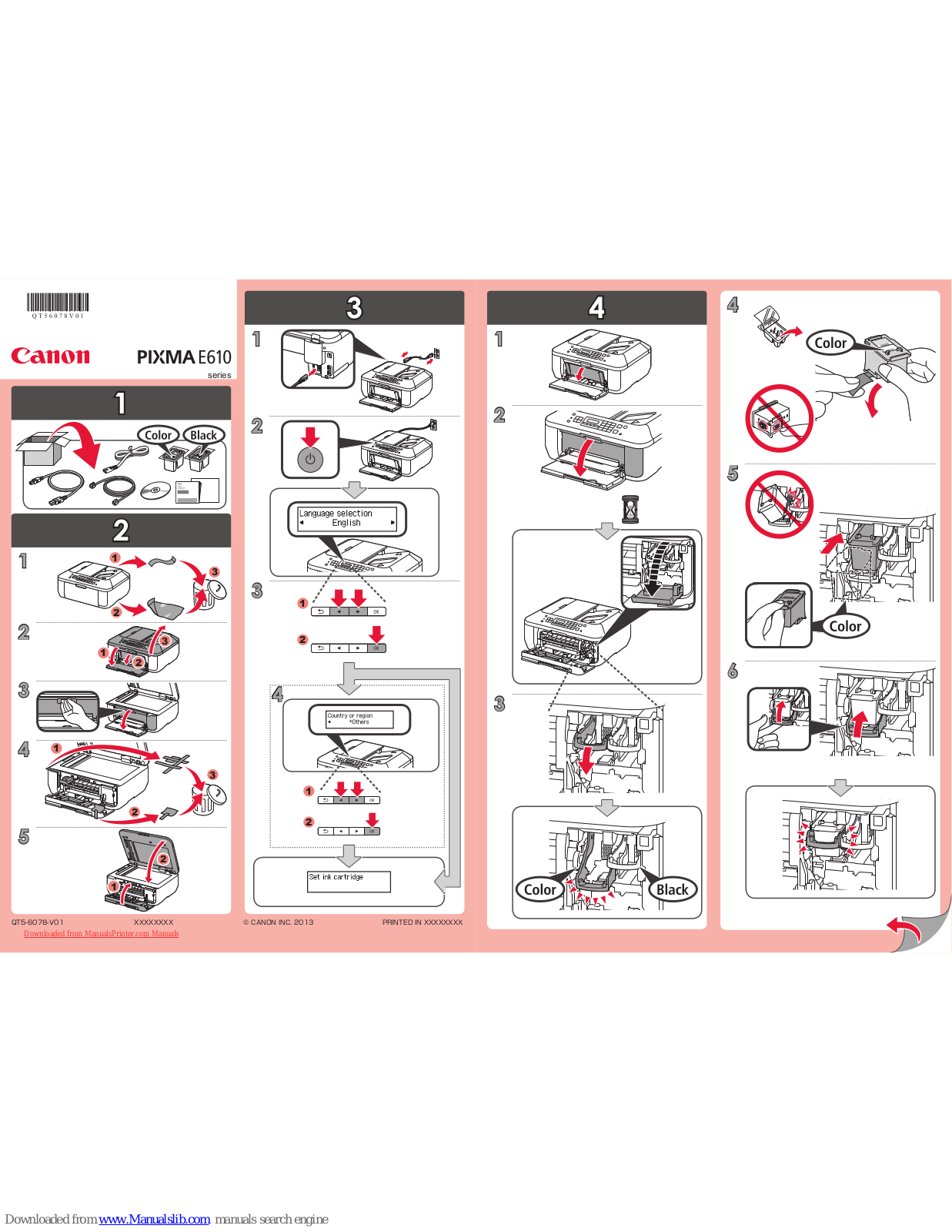 Canon PIXME E610 series Quick Manual