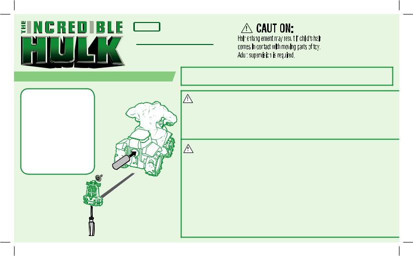 Hasbro Zoom N Go Hulk 4-Wheel Smasher User Manual
