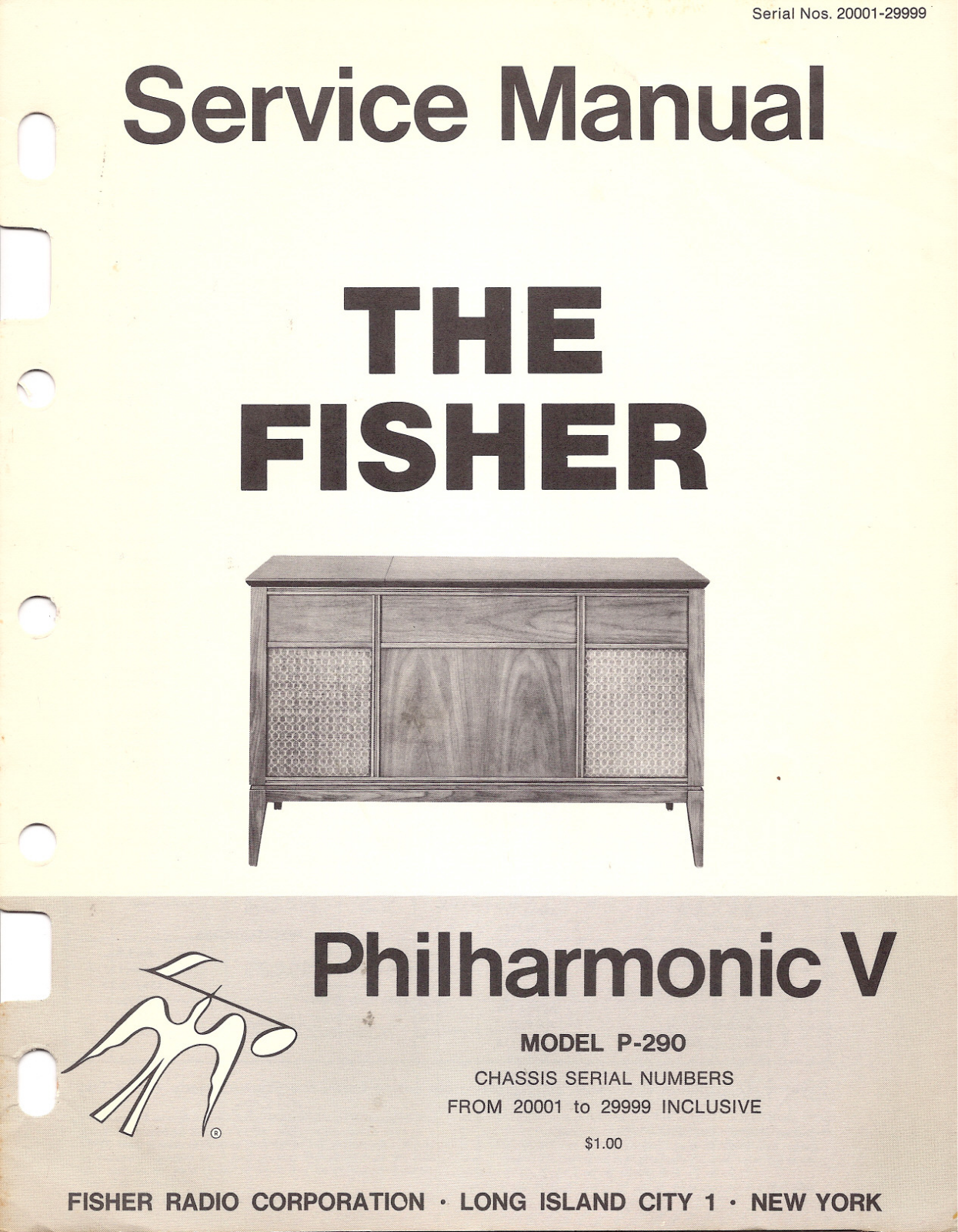 Fisher Philharmonic-5-P-290 Service Manual