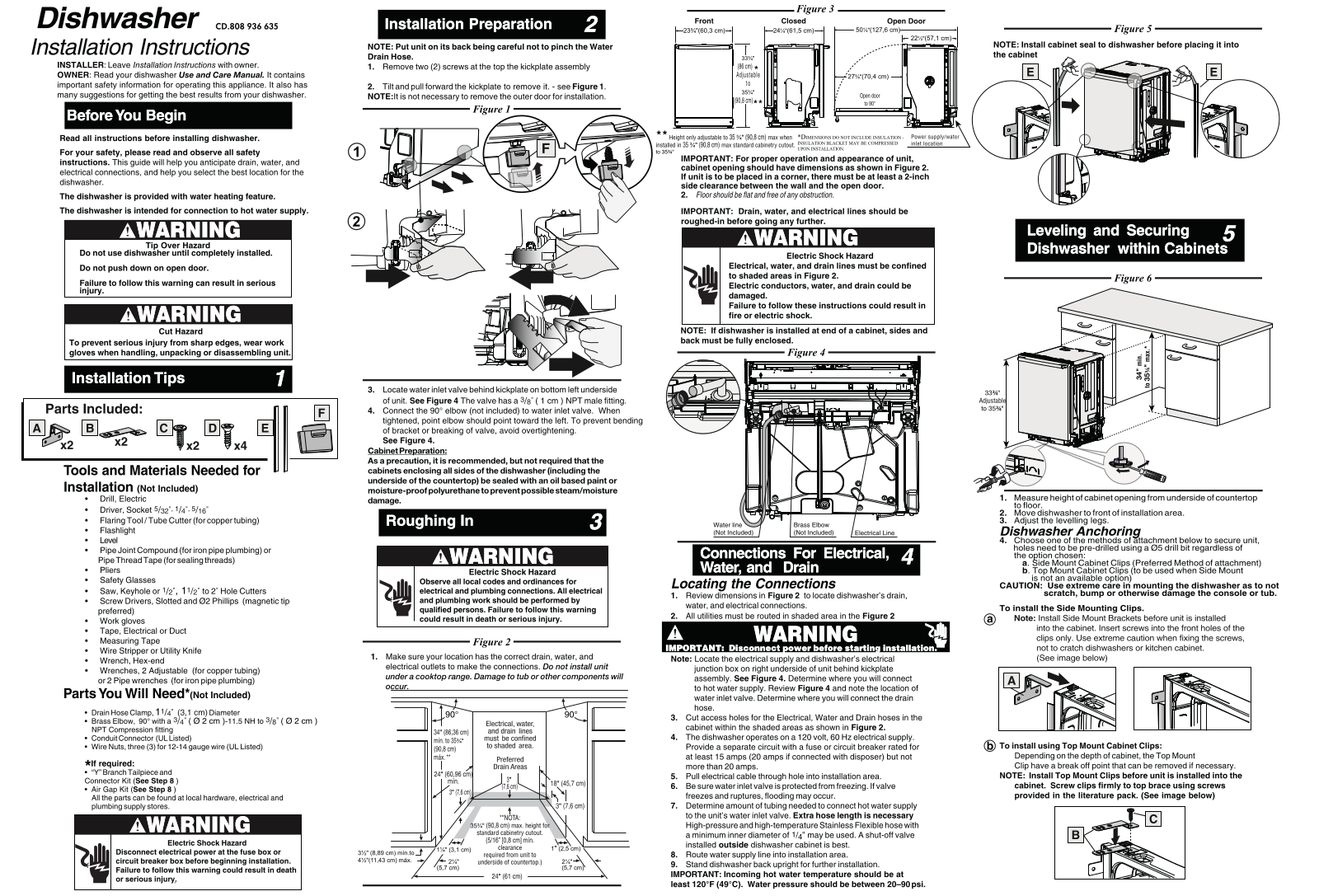 Electrolux EW24ID70QT, EW24ID80QS Installation Instructions