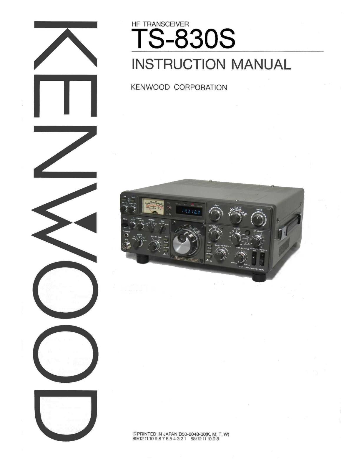 Kenwood TS-830S User Manual