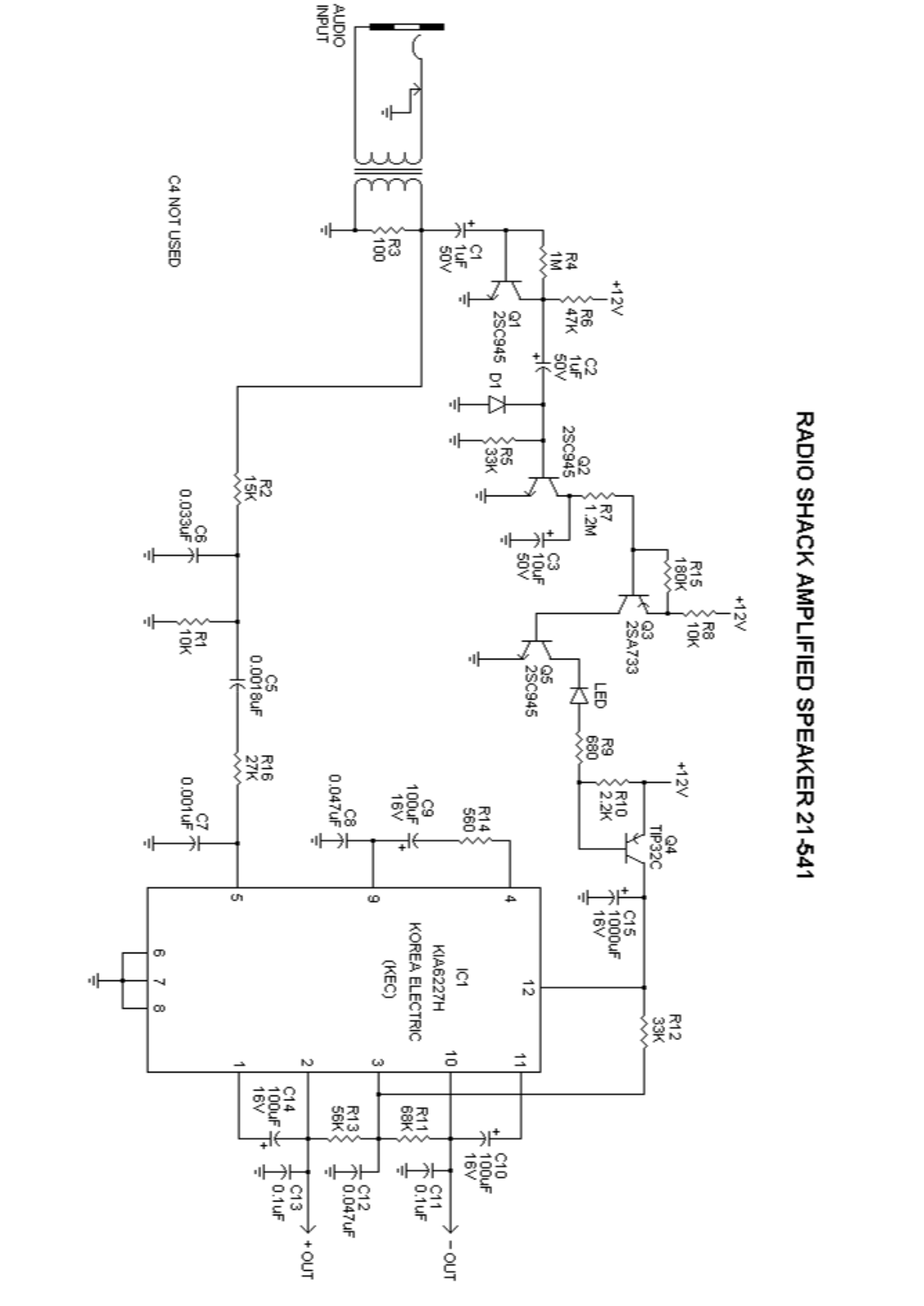 RadioShack 21-541 Schematic