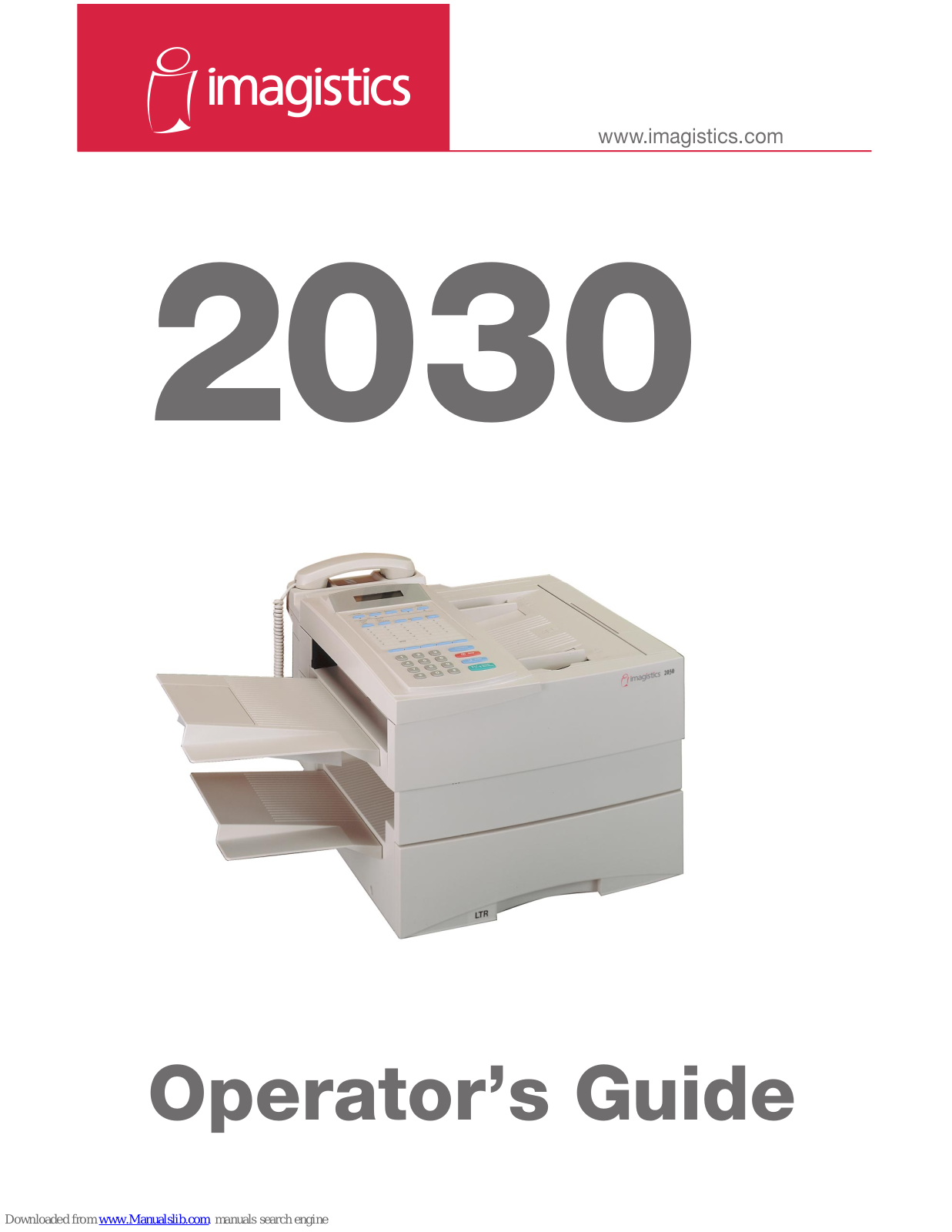 imagistics 2030 Operator's Manual