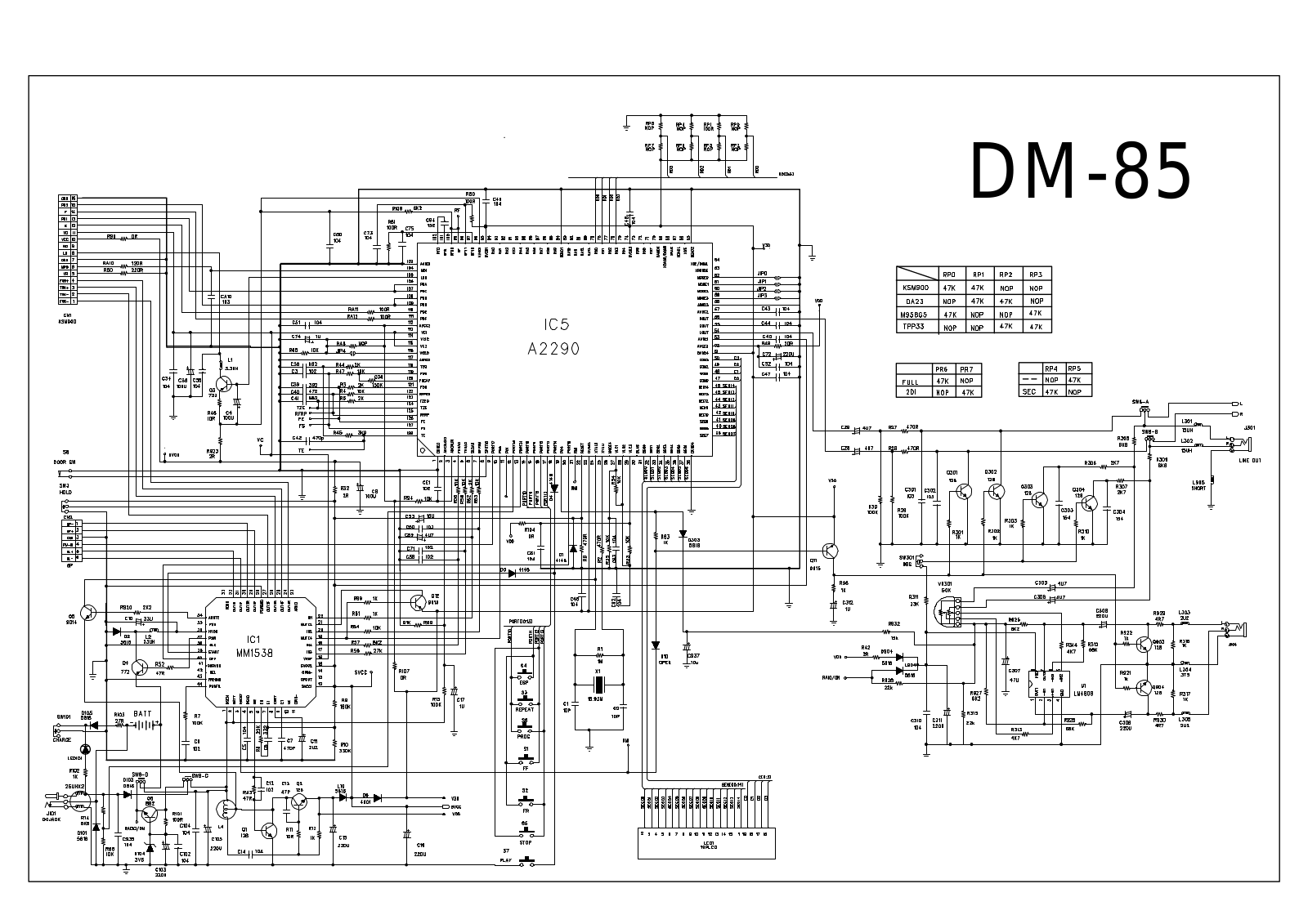 Lenoxx DM-85 Schematic