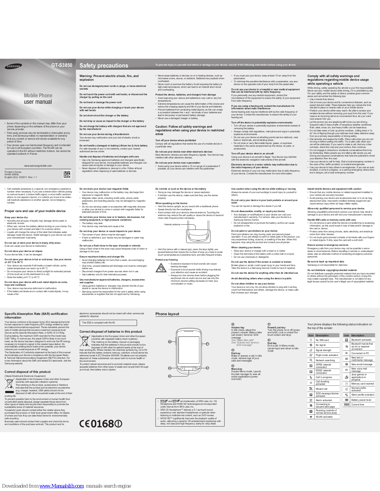 Samsung Corby II User Manual