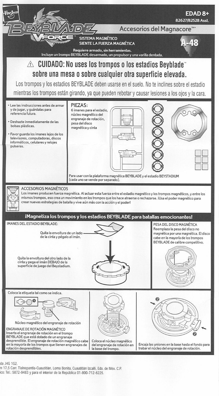 HASBRO Beyblade V Force Accesorios del Magnacore User Manual