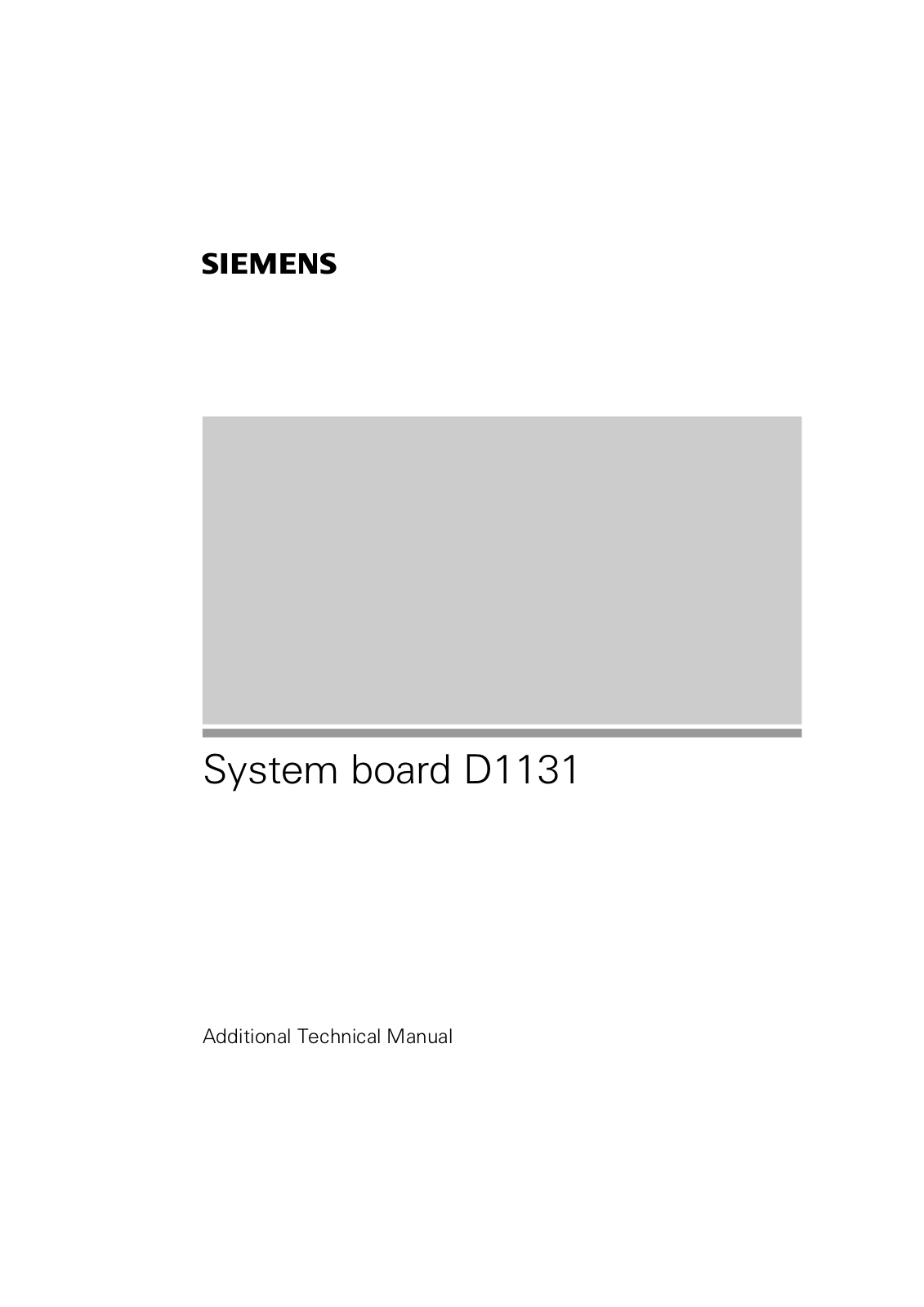 Fujitsu siemens D1131 Additional Technical Manual