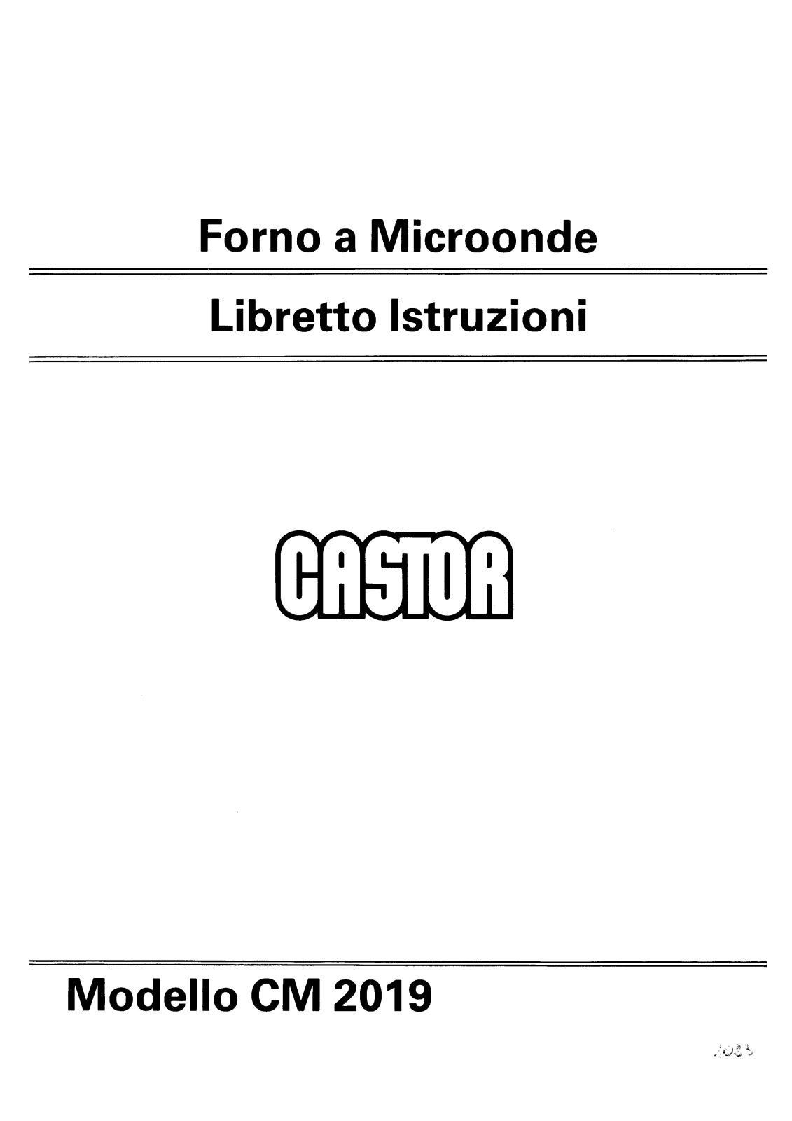 Castor CM2019 Instructions Manual