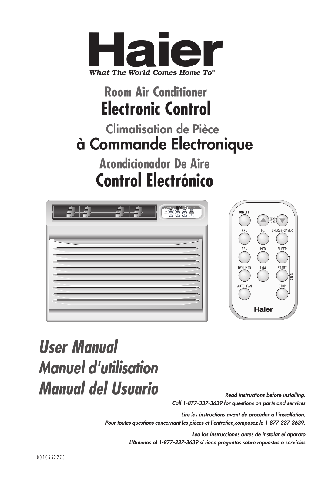 Haier HWR08XC3 User Manual