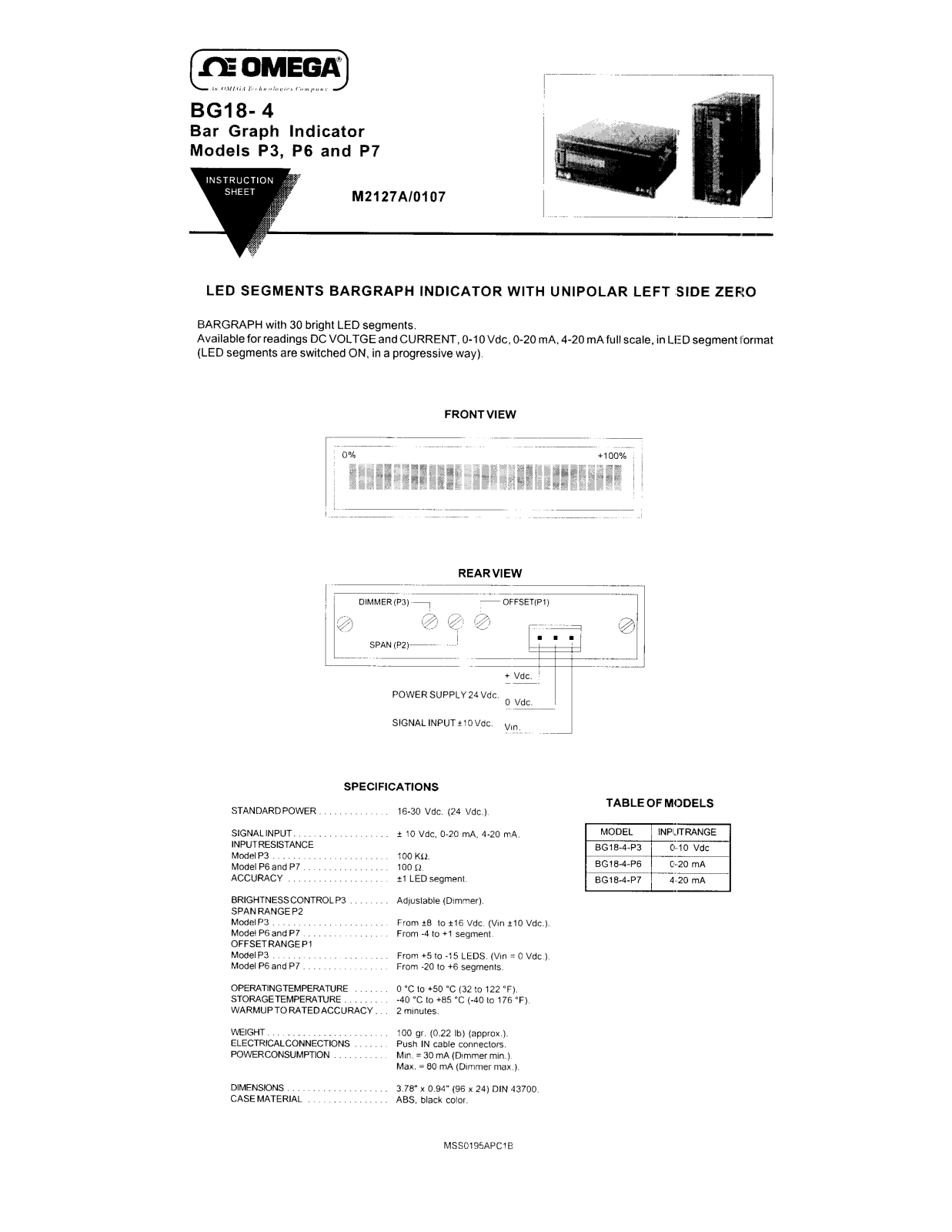 Omega BG18-4 User guide - ManualMachine.com