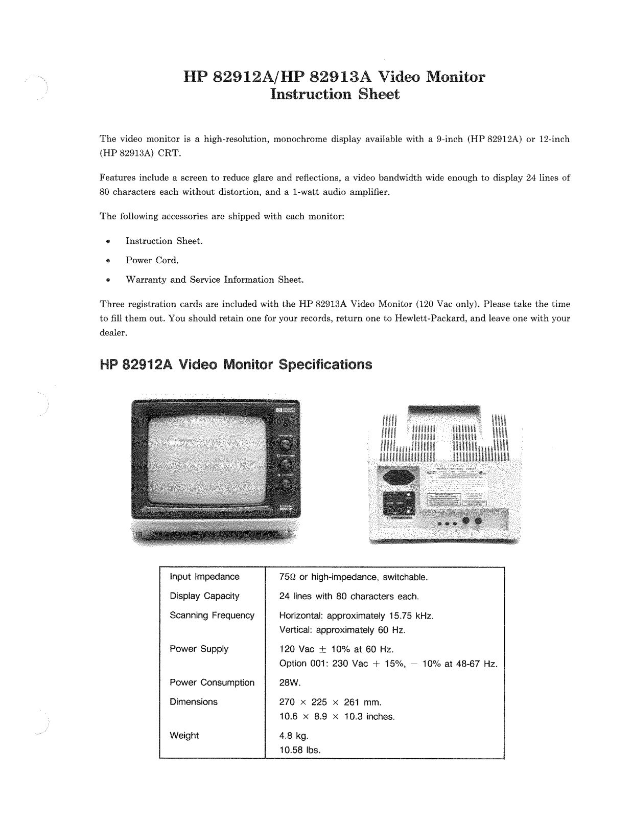 HP (Hewlett-Packard) 82912A, 82913A User Manual