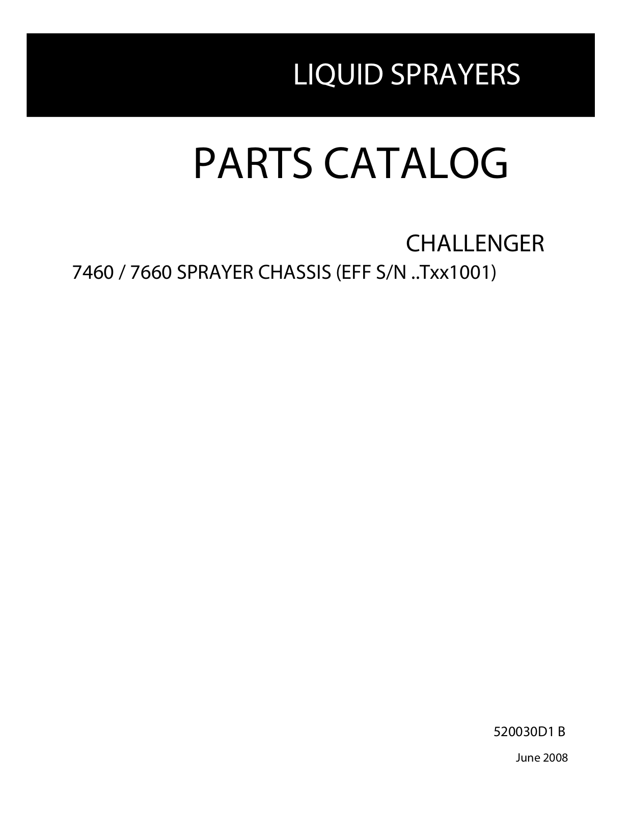 Challenger 7460, 7660 Parts Manual