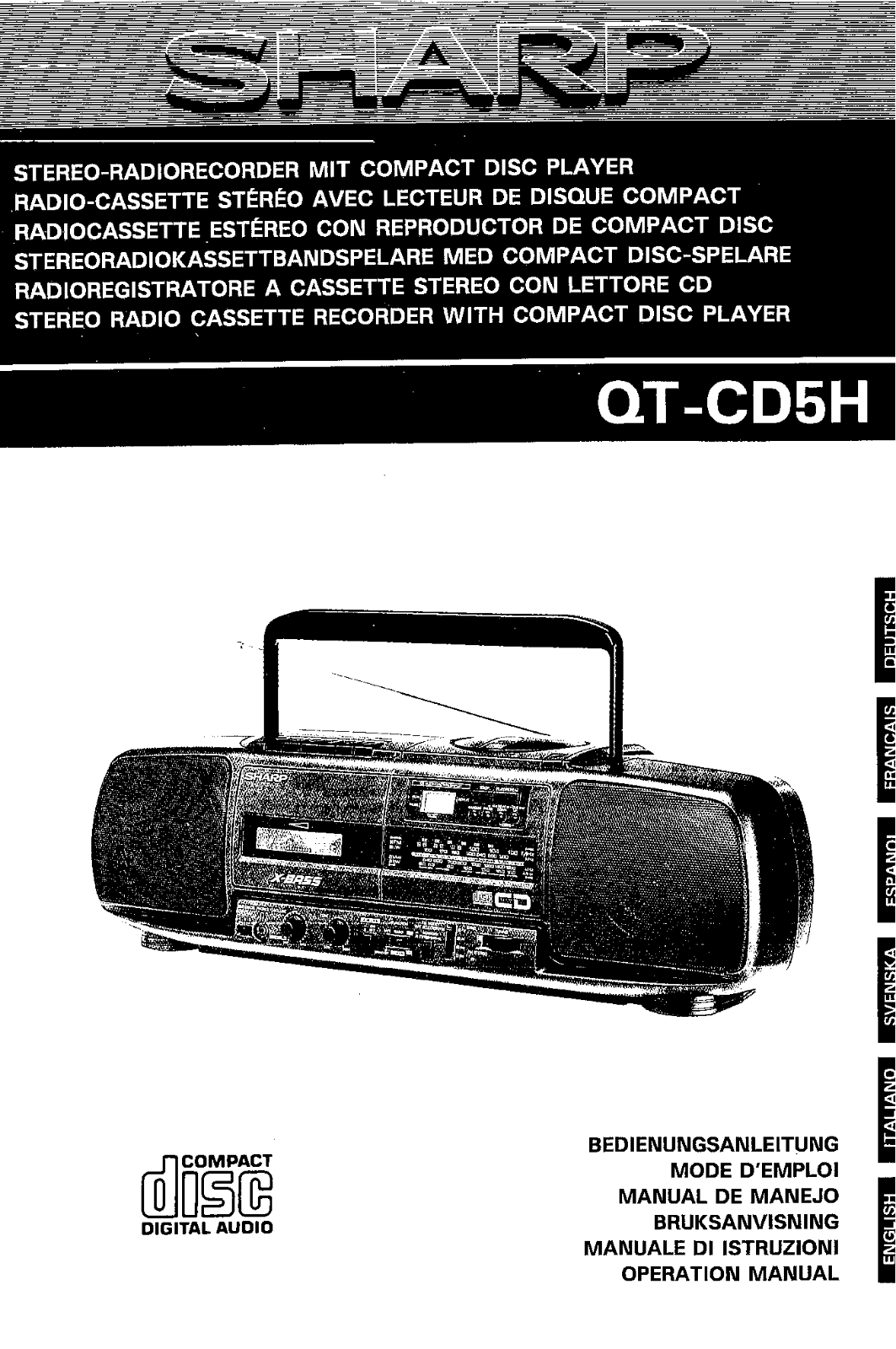 Sharp QT-CD5H User Manual