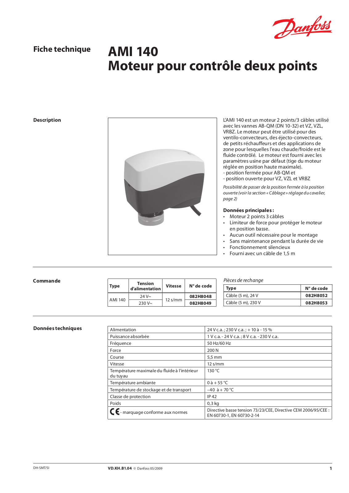 Danfoss AMI 140 Data sheet