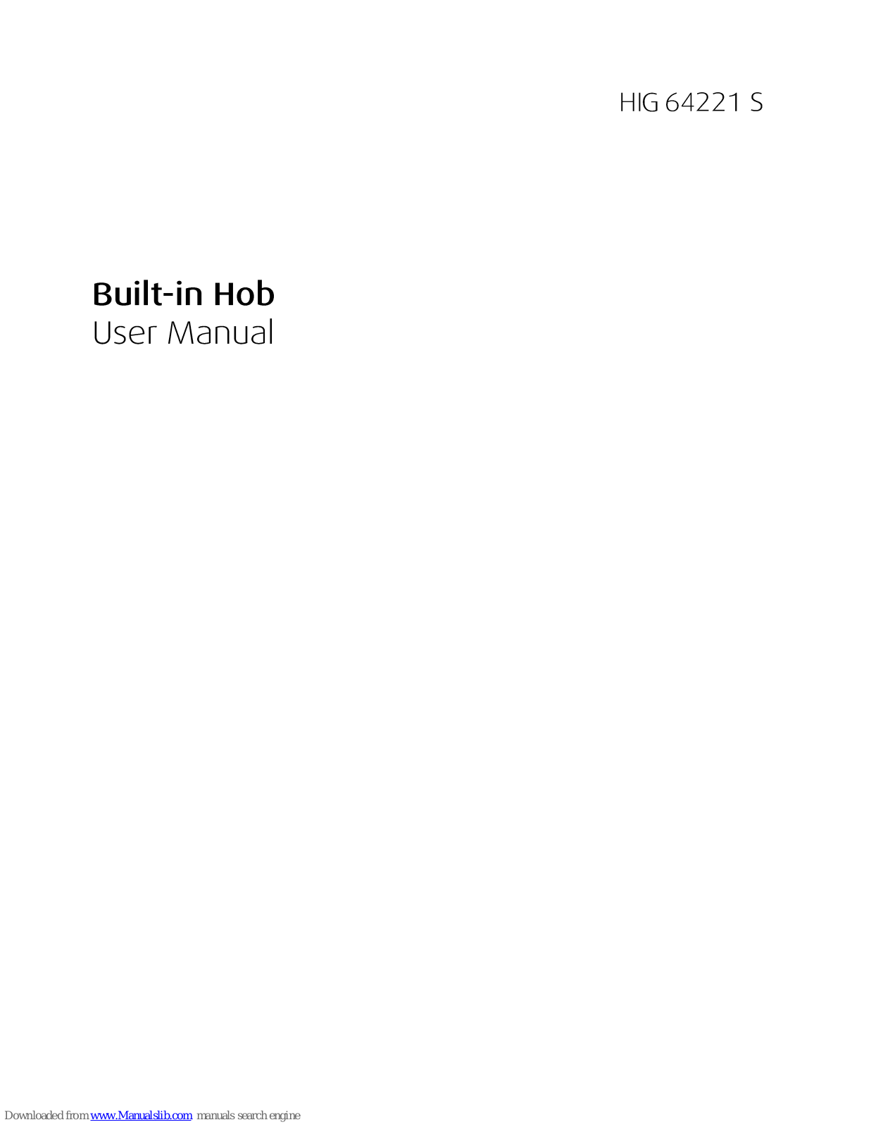 Beko HIG 64221 S User Manual
