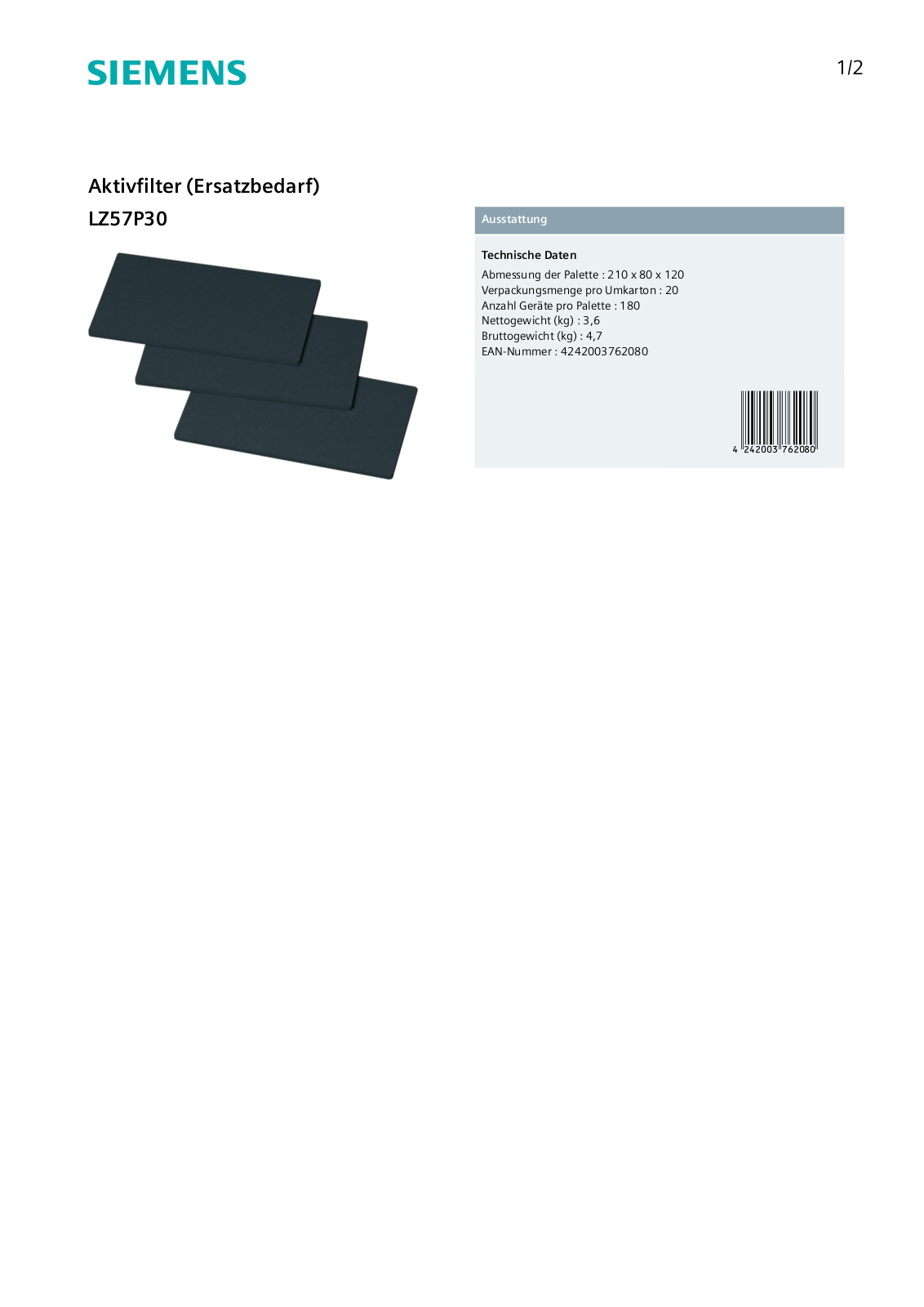 Siemens LZ57P30 User Manual