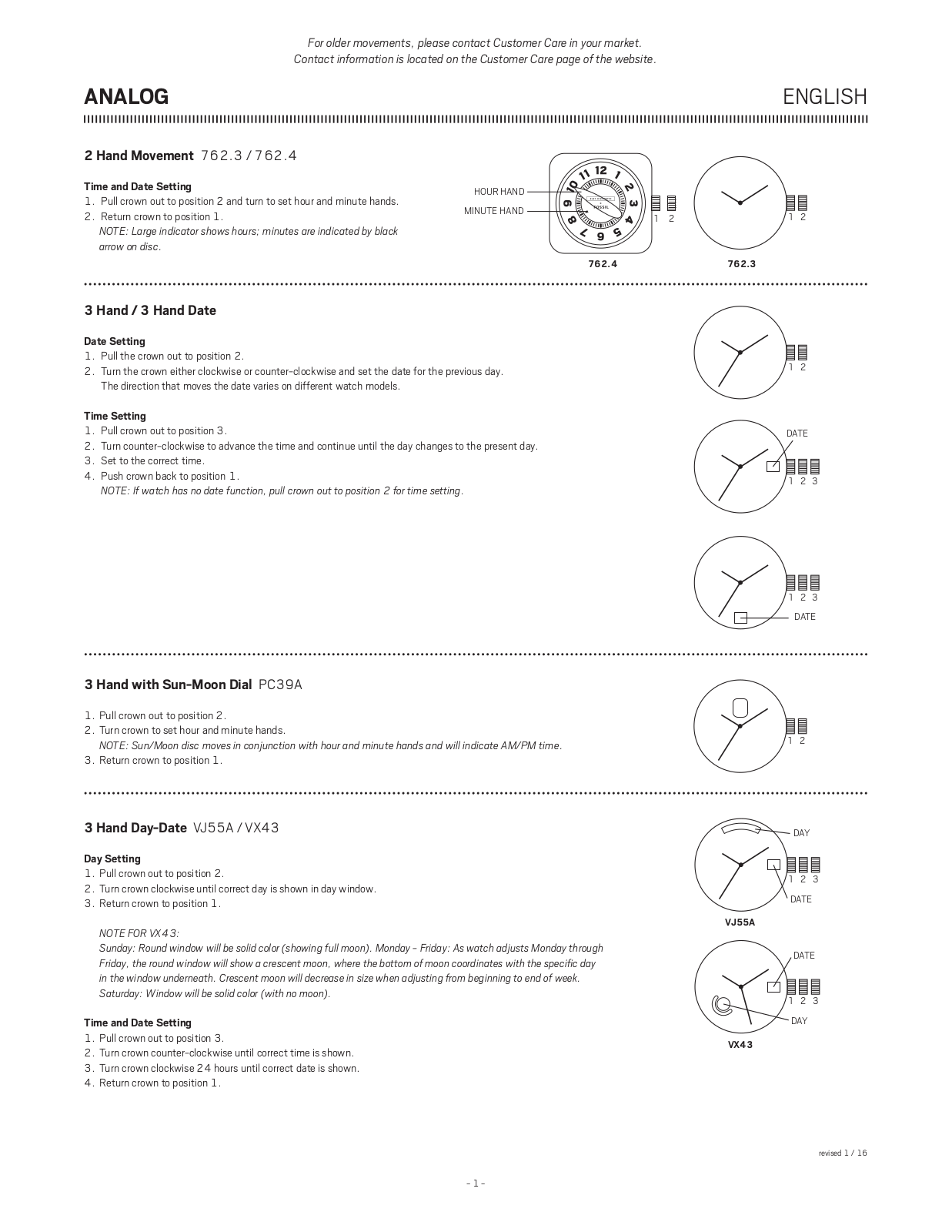 Fossil ANALOG User Guide