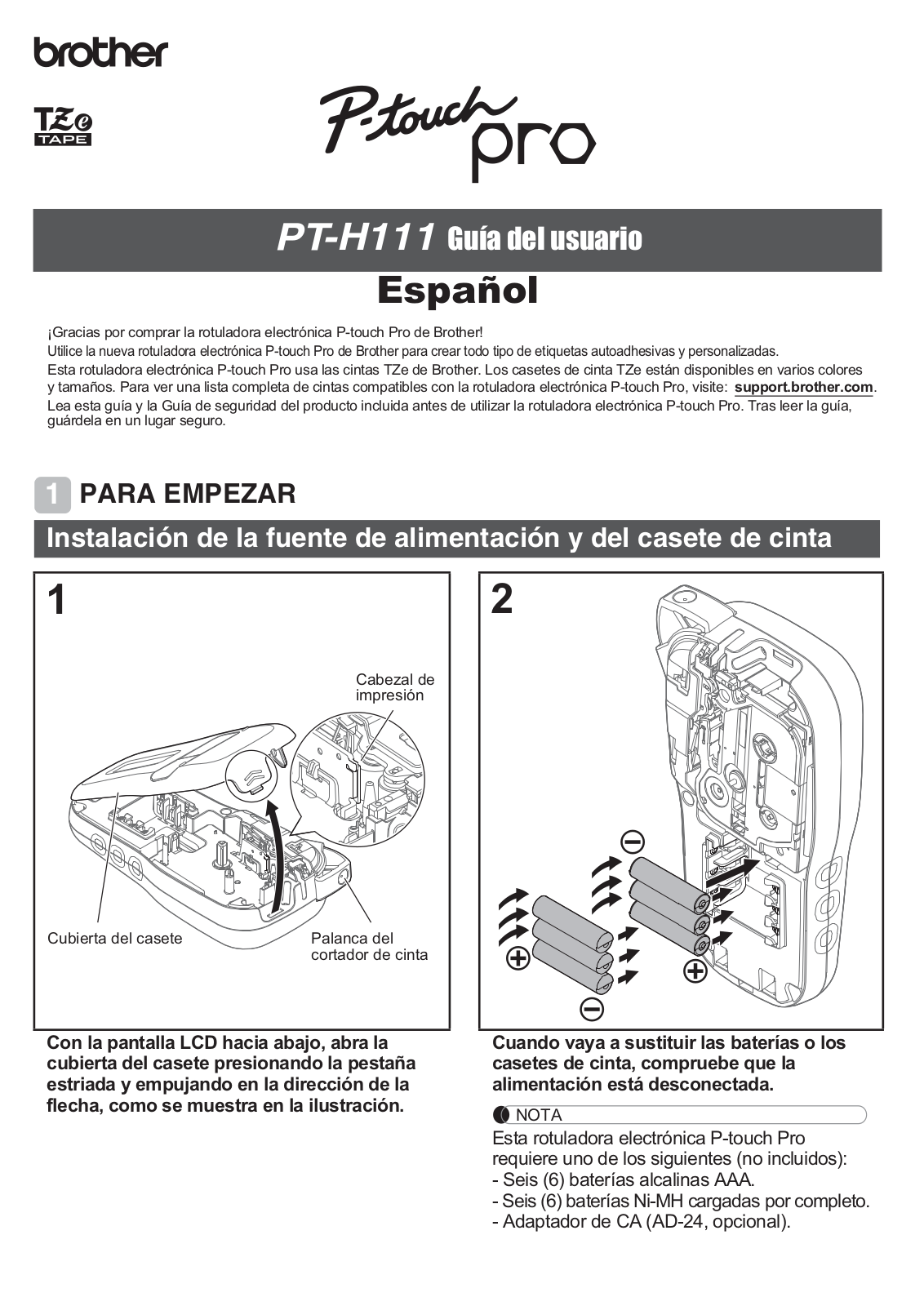 Brother PT-H111 User's Guide