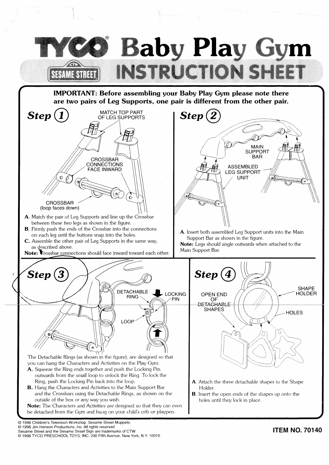 Fisher-Price 37240 Instruction Sheet