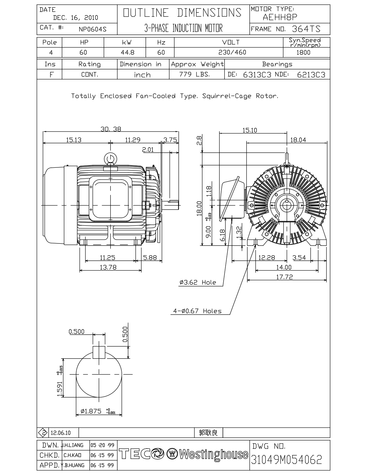 Teco NP0604S Reference Drawing