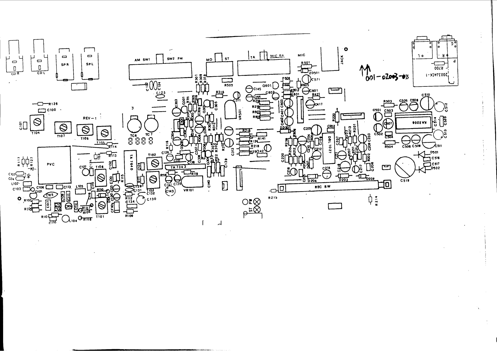 Vitek VT-3306 PCB LAYOUT DIAGRAM