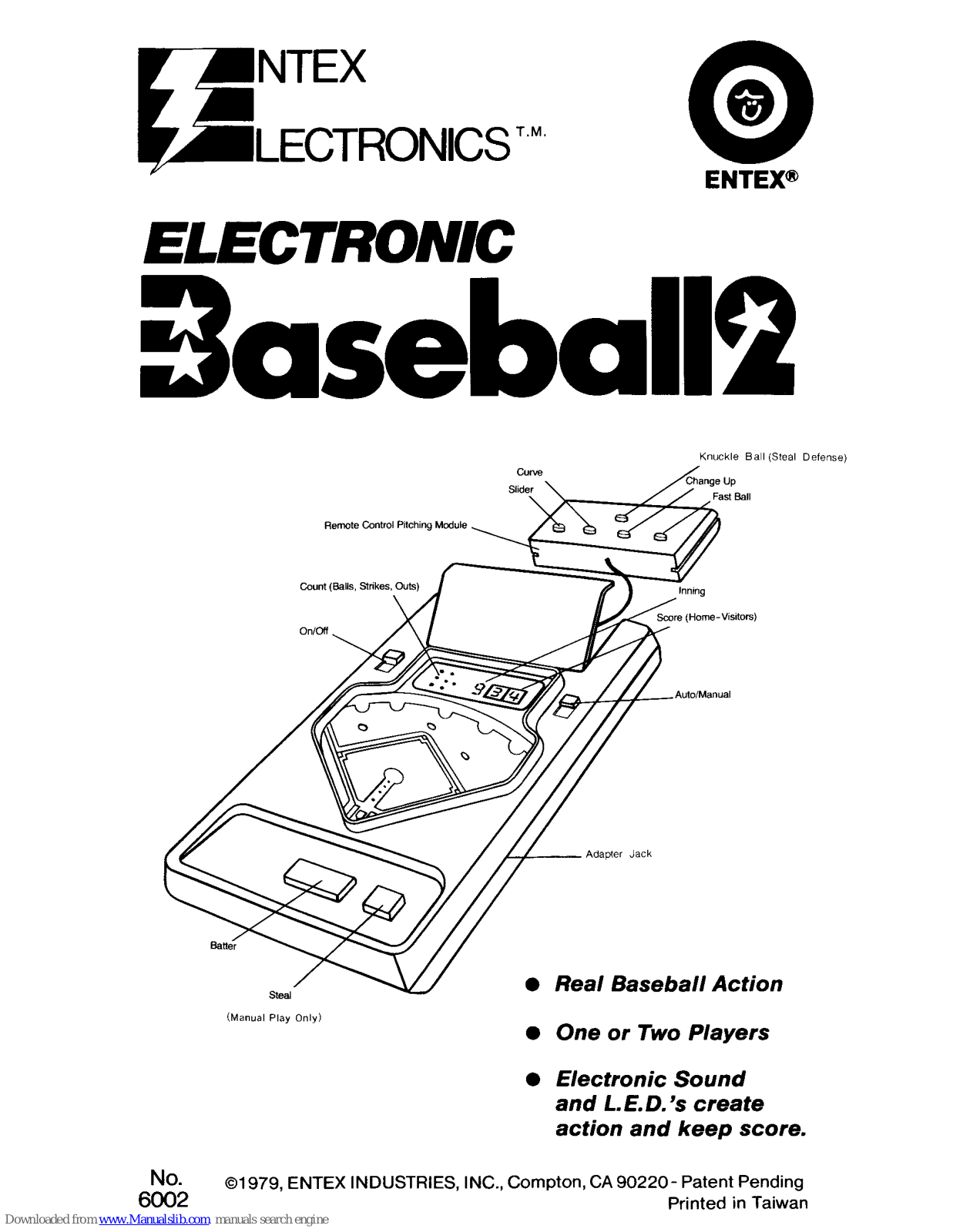 Entex Electronic Baseball2 User Manual - ManualMachine.com