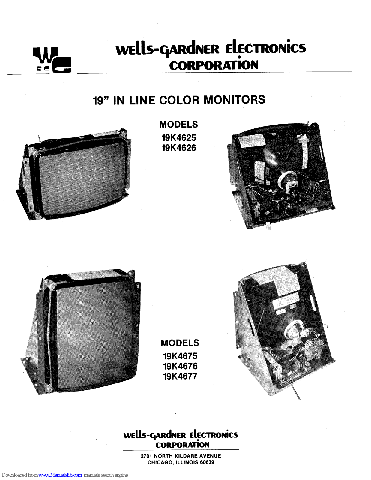 Wells-Gardner 19K4626 Instructions Manual