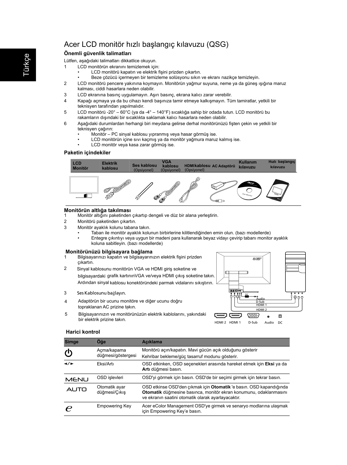 Acer S273HL User Manual