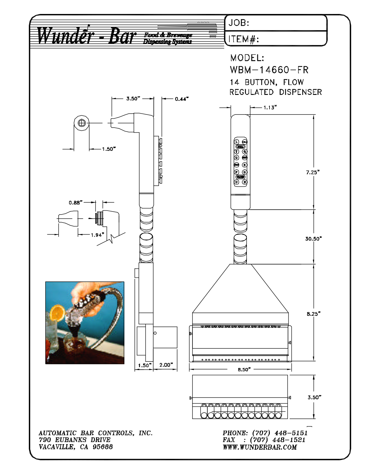 Wunder Bar WBM-14660-FR User Manual