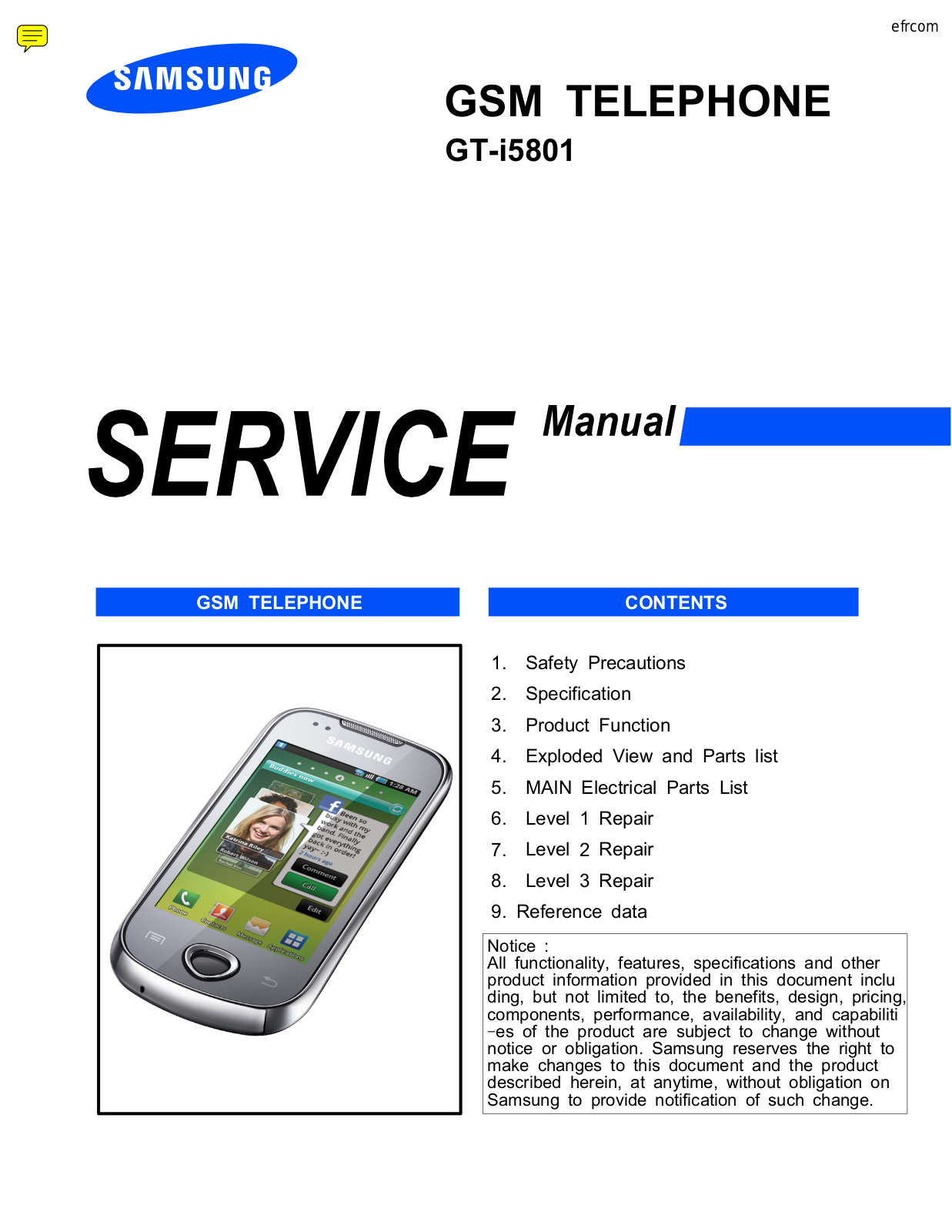 Samsung i5801 Service Manual