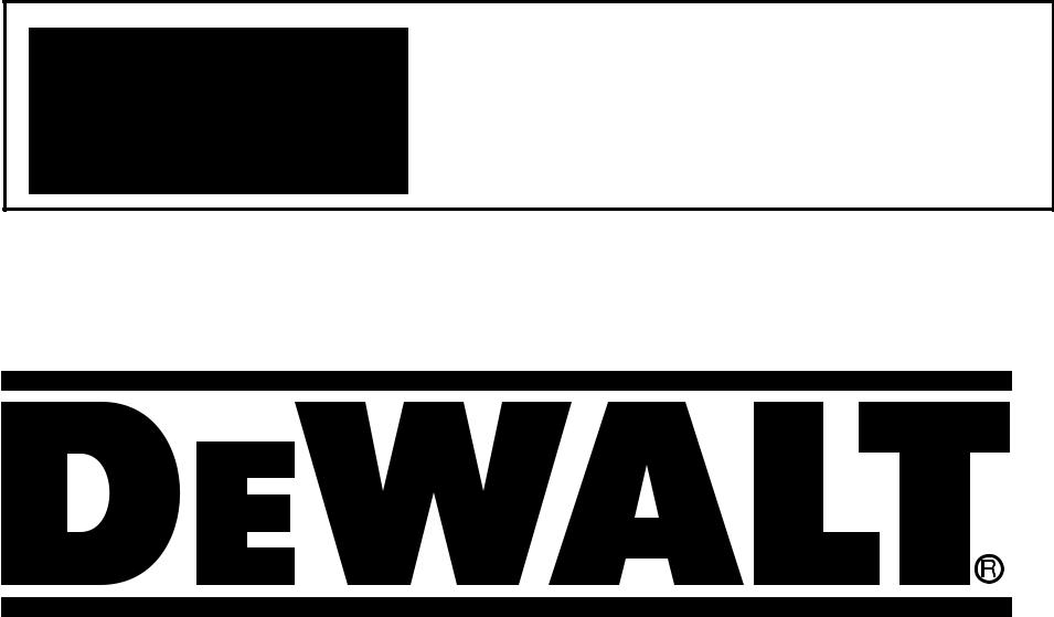 DeWalt DW705 User Manual