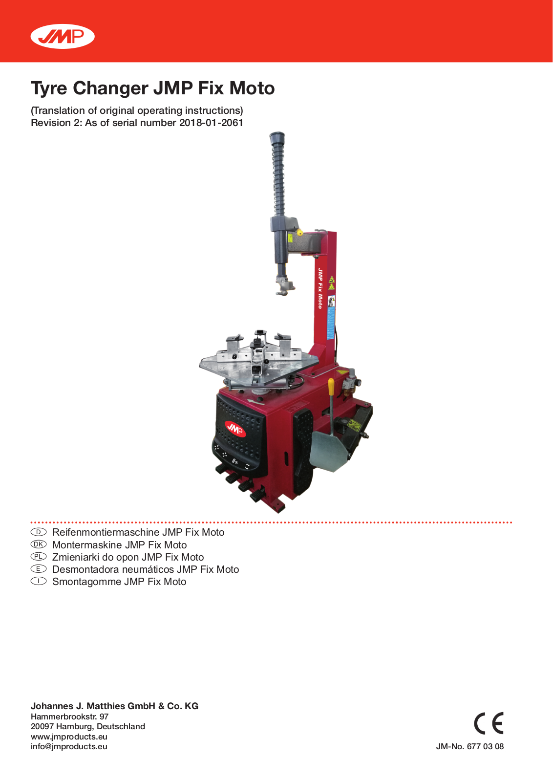JMP Fix Moto Translation Of Original Operating Instructions