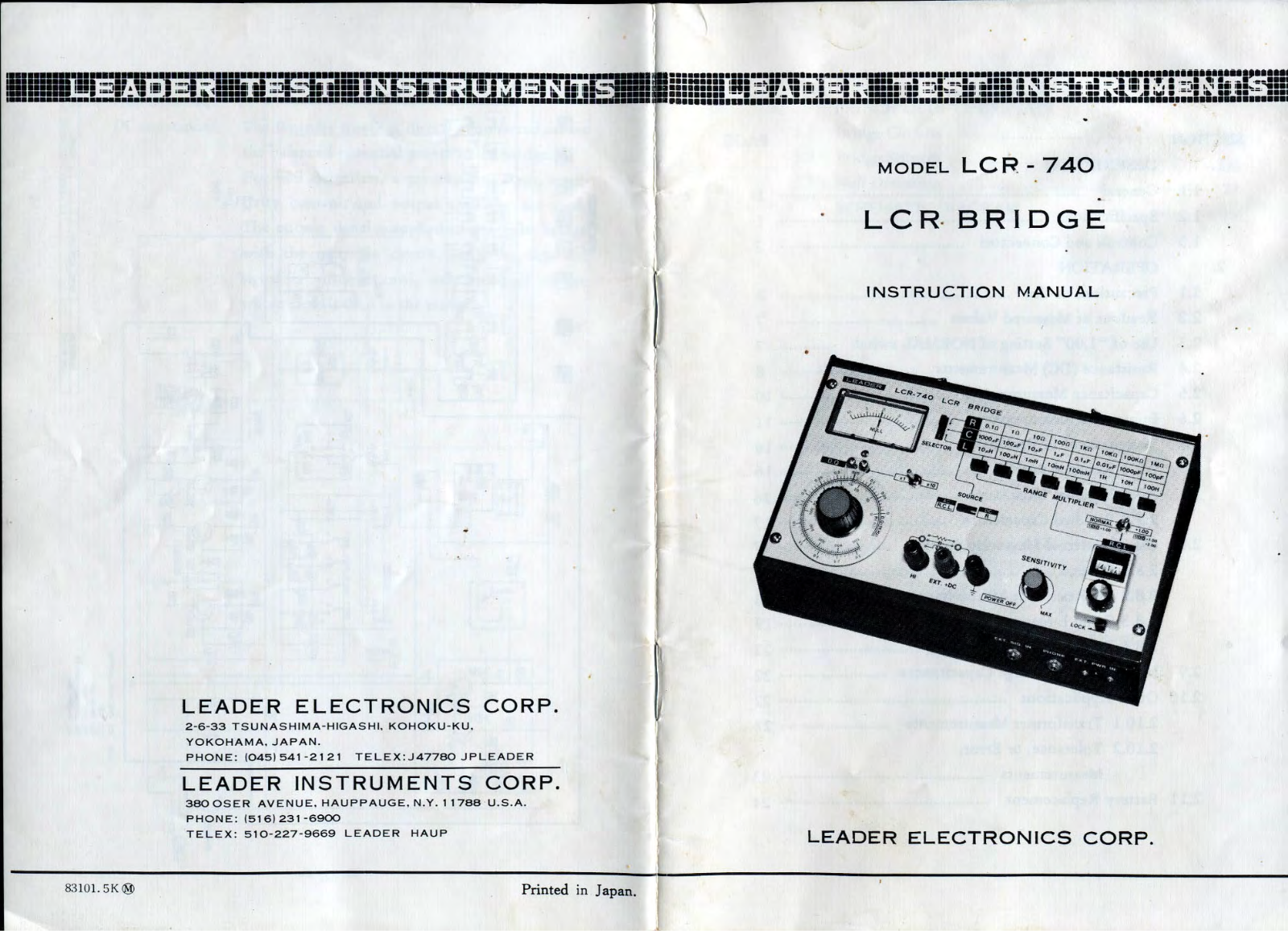 LEADER cr740 User Manual