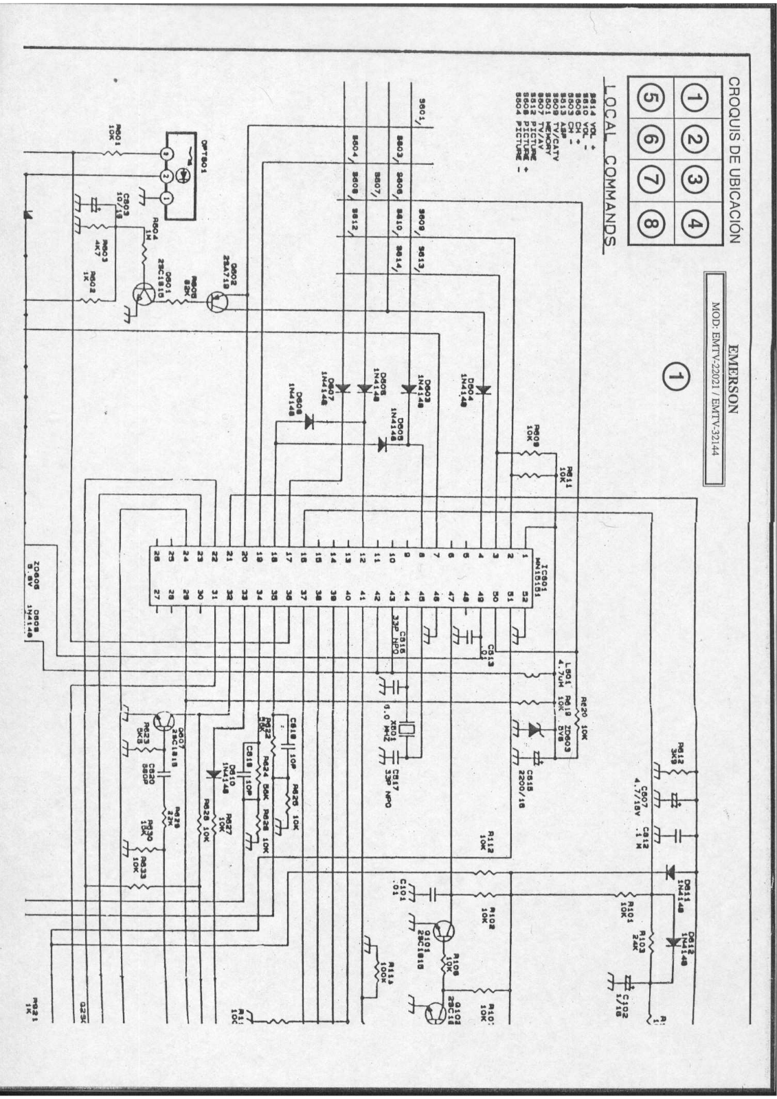 EMERSON EMTV 22021, EMTV 32144 Diagram