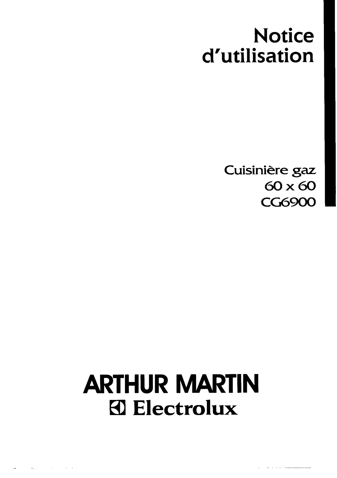 Arthur martin CG6900 User Manual