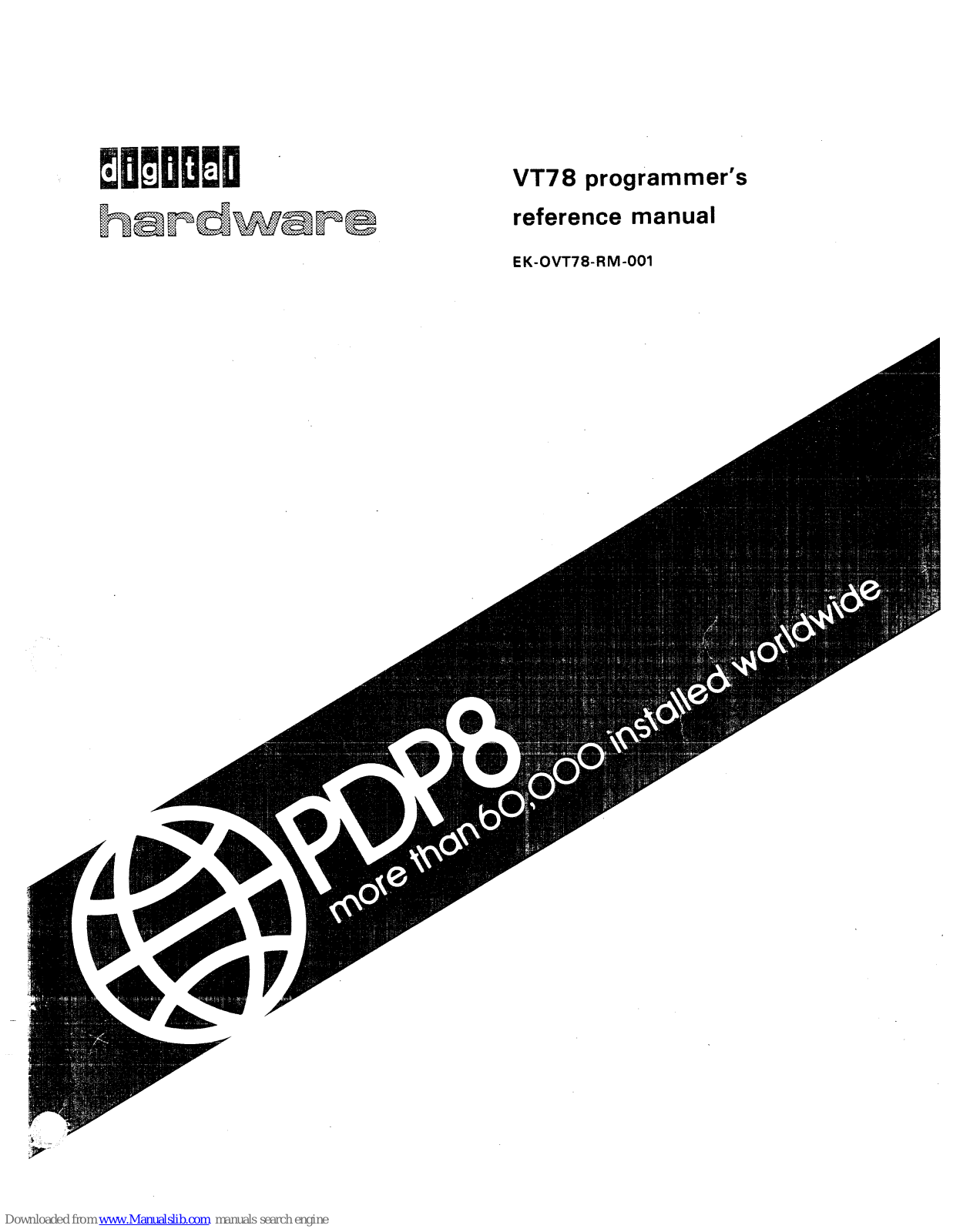 Digital Equipment VT78 Programmer's Reference Manual