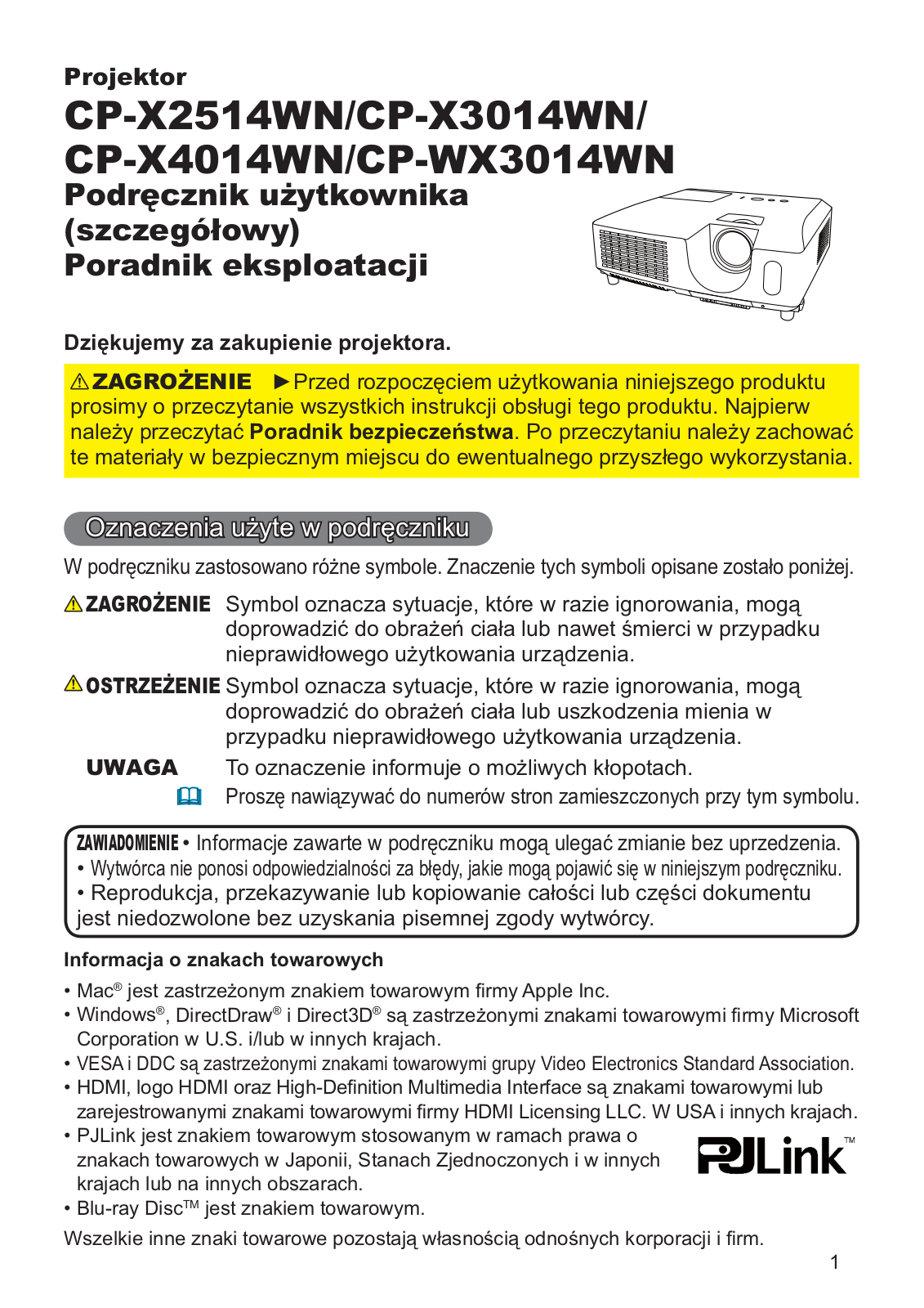 Hitachi CP-X4014WN, CP-WX3014WN, CP-X2514WN, CP-X3014WN User Manual