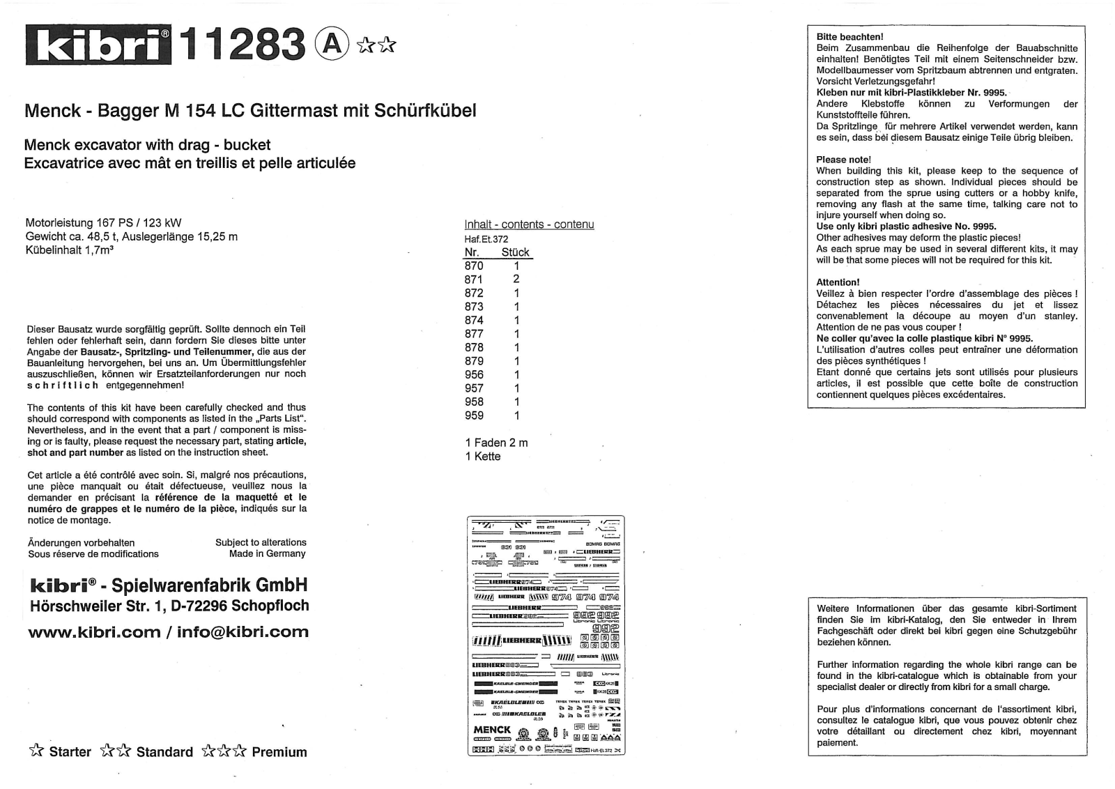 Kibri 11283 User Manual