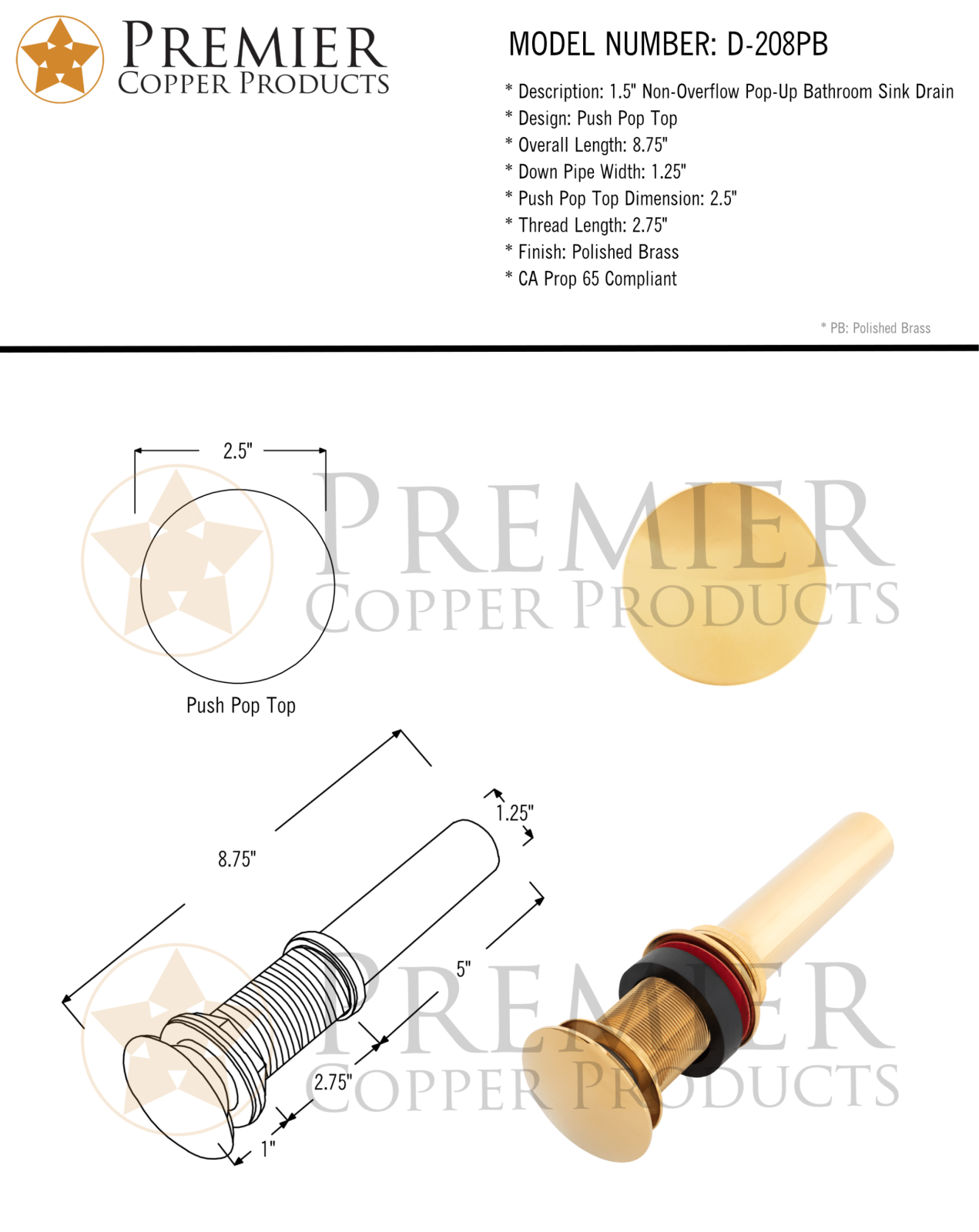 Premier Copper Products IER10072 Specifications - ManualMachine.com