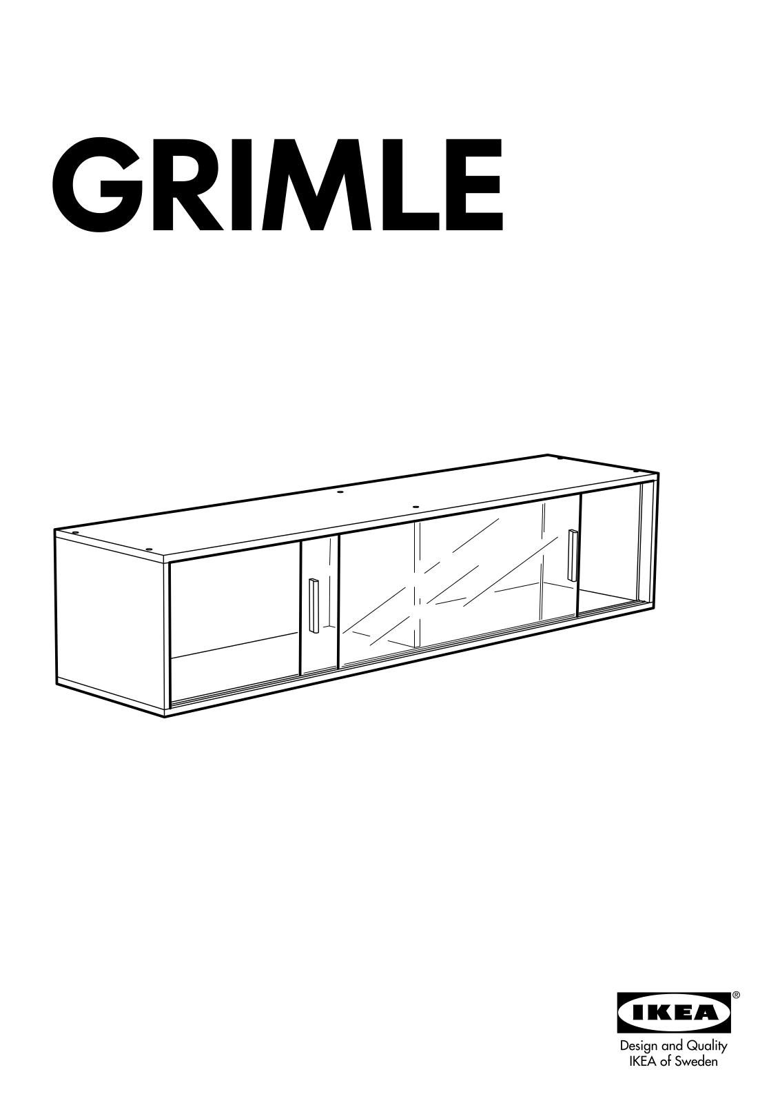 IKEA GRIMLE GLASS DOOR WALL CAB User Manual