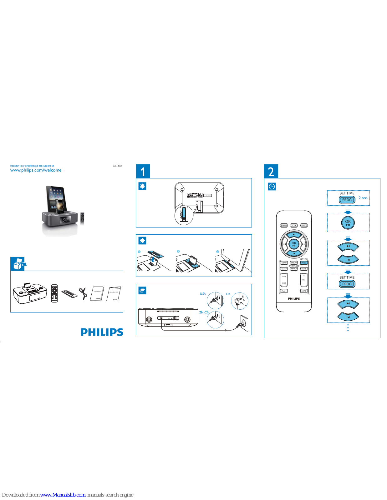 Philips DC390/12, DC390/05, DC390/93, DC390/37, DC390 Quick Start Manual - ManualMachine.com